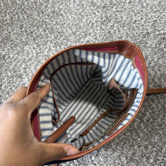 Dooney and Bourke Navy Wayfarer All Weather Hobo Crossbody Shoulder Bag - Picture 6 of 8